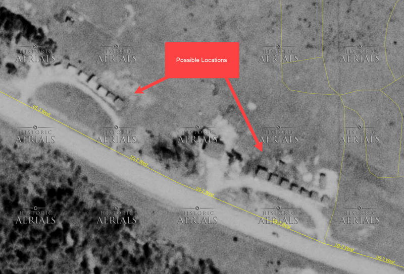 Gails Cabins - 1954 Aerial (newer photo)